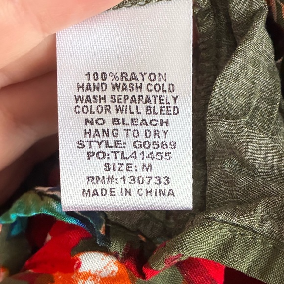 🆕Umgee Women's Olive Bohemian Multi-prints  Tunic Dress S🆕 - Picture 10 of 11